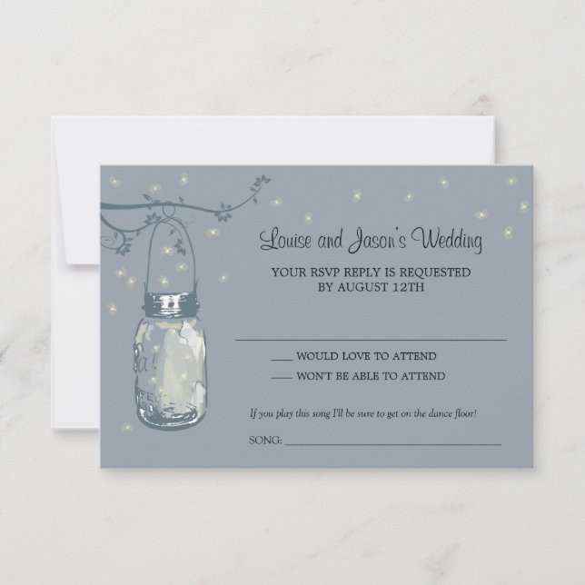 RSVP Mason Jar Mariage (Devant)