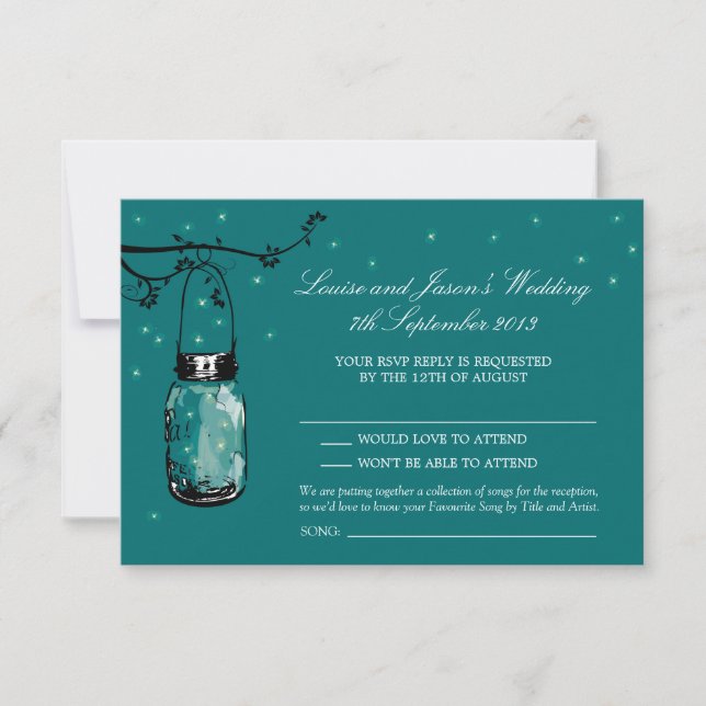 RSVP Mason Jar Mariage (Devant)