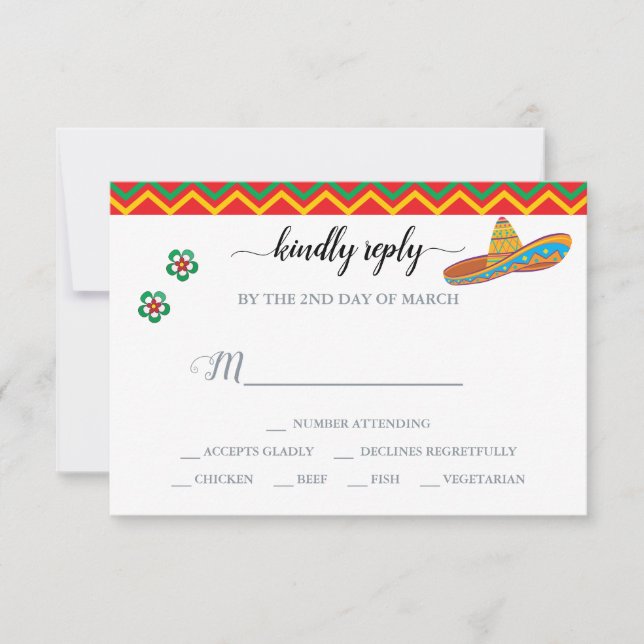 RSVP Mexican Fiesta Reply (Front)