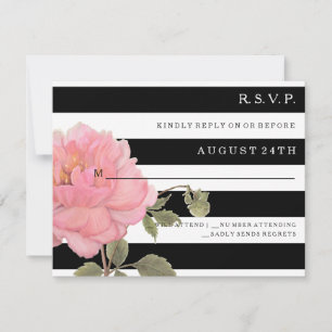 RSVP MODERNE Chic Large Bandes Pony Rose Fleur