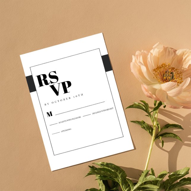 RSVP noir et blanc minimal (Créateur téléchargé)