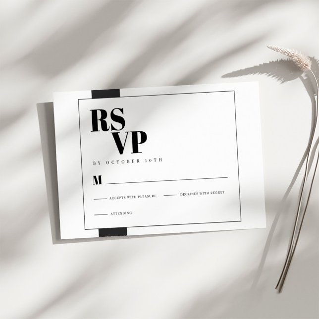 RSVP noir et blanc minimal (Créateur téléchargé)