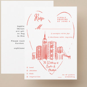 RSVP NYC New York City wedding Enclosure Card