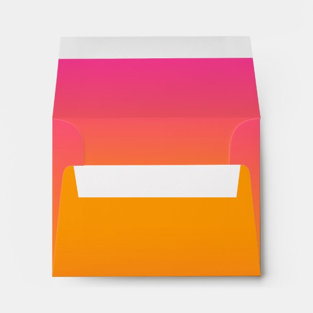 RSVP Orange to Pink Ombre avec Enveloppe Star (Dos (Bas))