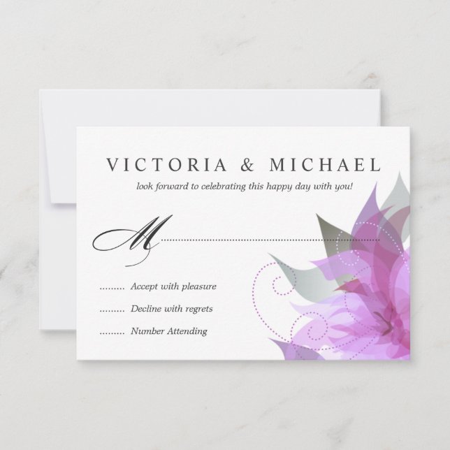 RSVP Orchidée Fleurie Violet 2 Faces (Devant)
