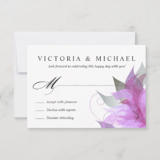 RSVP Orchidée Fleurie Violet 2 Faces
