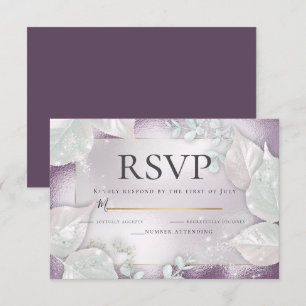 RSVP Pale Eggplant Pearl Shimmer Invitation