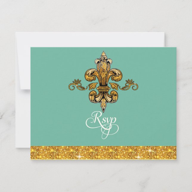 RSVP Parties scintillant Faux Gold Black Forme Fle (Devant)