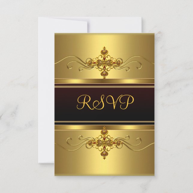 RSVP Party Black gold jewel Small (Front)