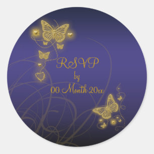 RSVP party Classic Round Sticker
