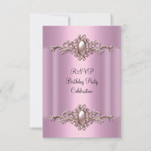 RSVP Pink Elegant Birthday Party Pearl