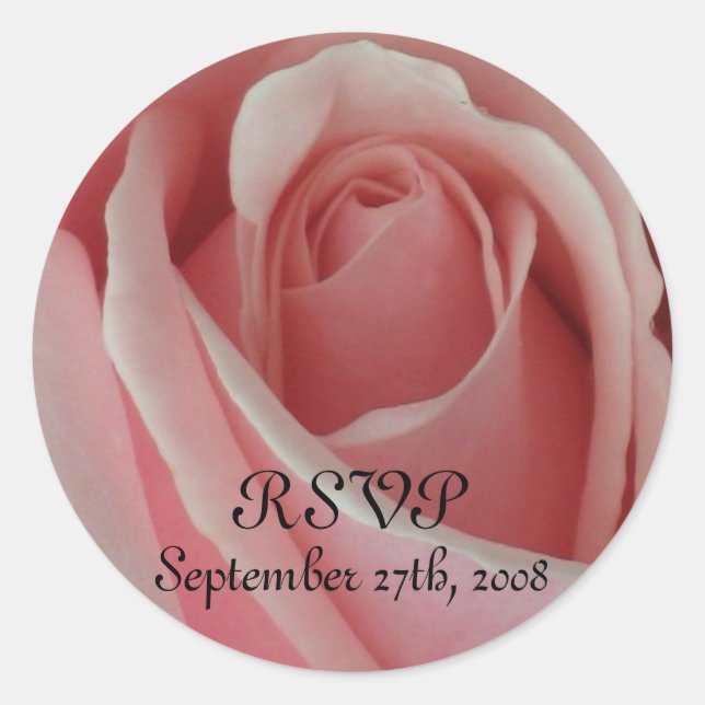 RSVP Pink Rose Sticker (Front)