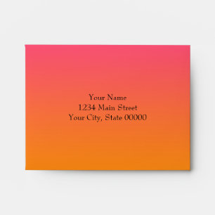 RSVP Pink to Orange Ombre with Star Envelopes