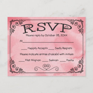 RSVP Pink & White Hearts Hands Of Love - Menu