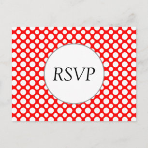 RSVP Pois blancs personnalisés sur carte postale r