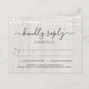 RSVP Postcard   Rustic Winter