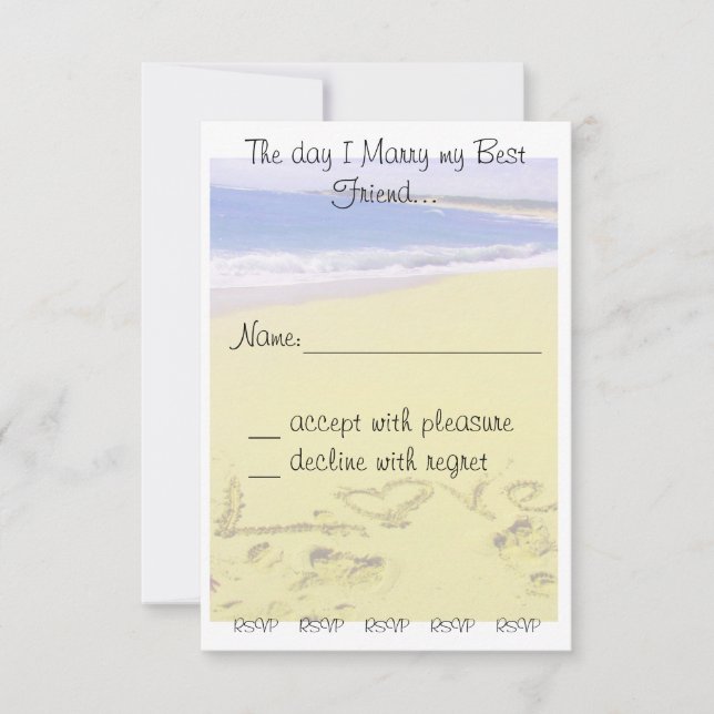 RSVP pour mariage (Devant)