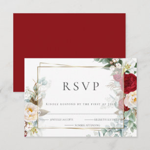 RSVP pour mariage   Flore de tourbe d'araignée et 