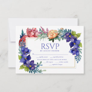RSVP pour mariage   Happiness Watercolor Floral