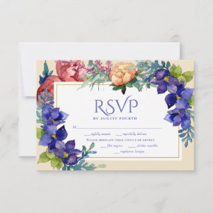 RSVP pour mariage   Happiness Watercolor Floral
