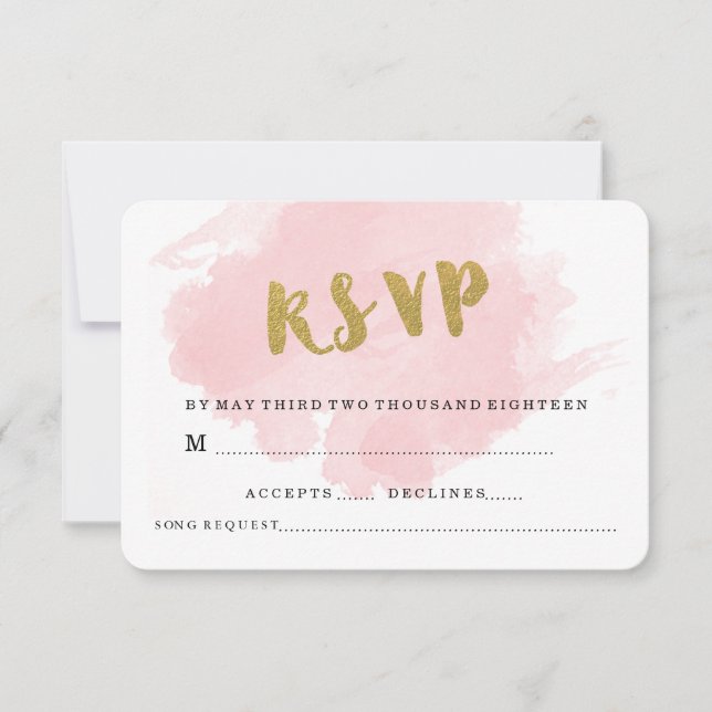 RSVP POUR MARIAGE OR ET ROUGEATRE (Devant)