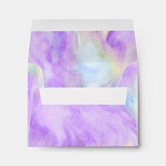 RSVP Purple Tie Dye Design Envelope (Back (Bottom))