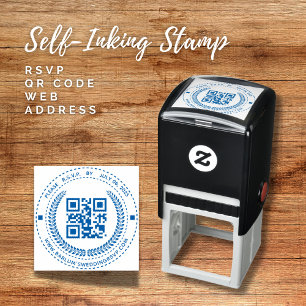 RSVP QR Code Web Address Self-Inking Stamp