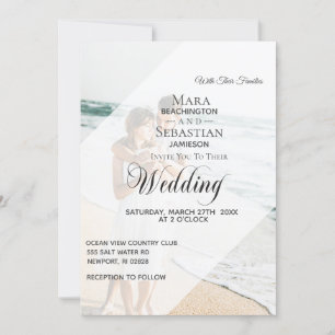 *~* RSVP QR save $$$ Photo Wedding Invitation