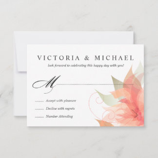RSVP Recto-Verso Floral Orange Pêche