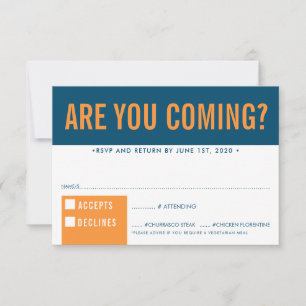 RSVP RESPONSABLE fun bold block dark blue orange