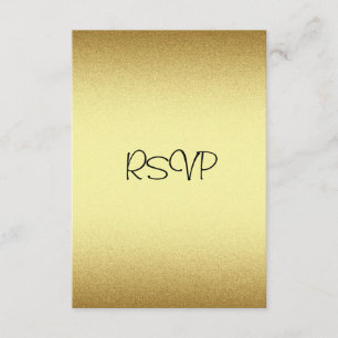RSVP Response Card All Events Elegant Gold
