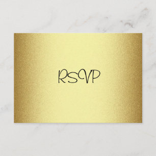 RSVP Response Card All Events Elegant Gold