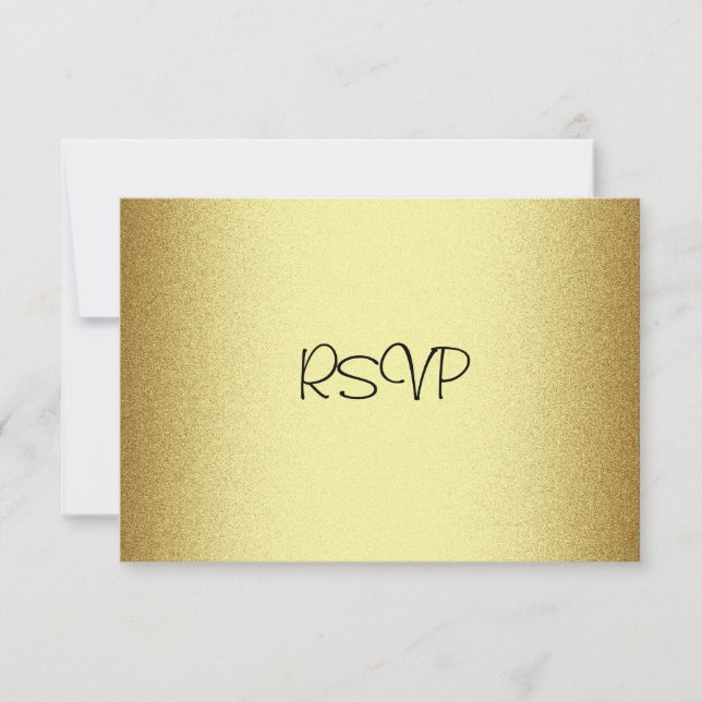 RSVP Response Card All Events Elegant Gold (Front)
