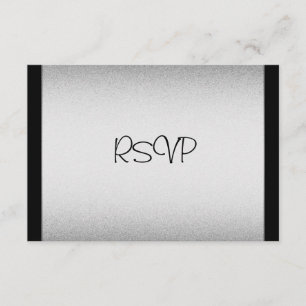 RSVP Response Card Events Silver Black