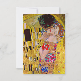 RSVP Response Card; The Kiss by Gustav Klimt