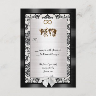 RSVP response cards black and white