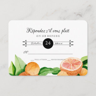 RSVP Response Citrus Orange Kumquat Lemon Simple