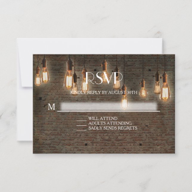 RSVP Response Urban Industrial Edison Lights Brick (Front)