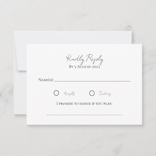 RSVP Return Card (Front)