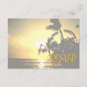 RSVP Romantic Beach Mariage Invitation de célébrat