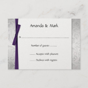 RSVP RSVP pour le ruban pourpre en argentée débray