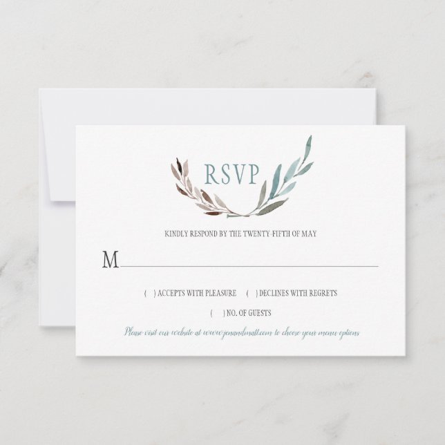 RSVP Russe Feuilles d'aquarelle (Devant)