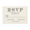 RSVP Rustic Typography Ivory White Wedding Reply