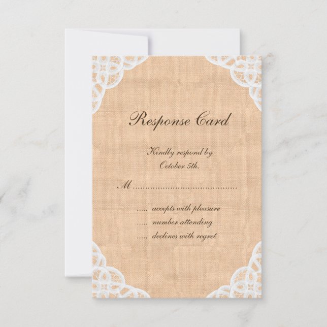 RSVP Rustique Lace & Burlap (Devant)