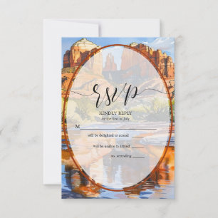 RSVP Sedona Arizona Red Rock Cathedral Card