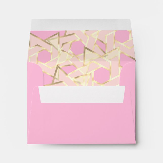 RSVP Sheer Gold Star of David Envelope (Back (Bottom))