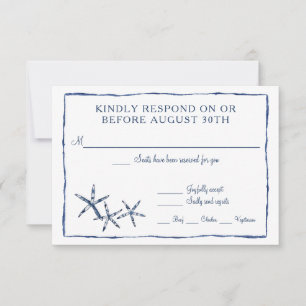 RSVP Shibori Kumo Watercolor Beach Starfish Star Card