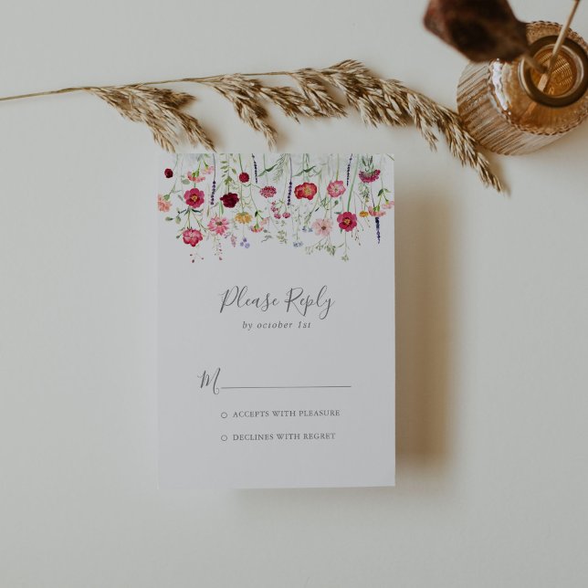 RSVP simple Fleur sauvage multicolore (Créateur téléchargé)