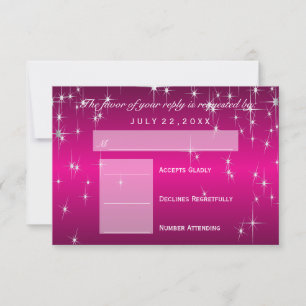 RSVP  Star Lights in Metallic Hot Pink - RSVP