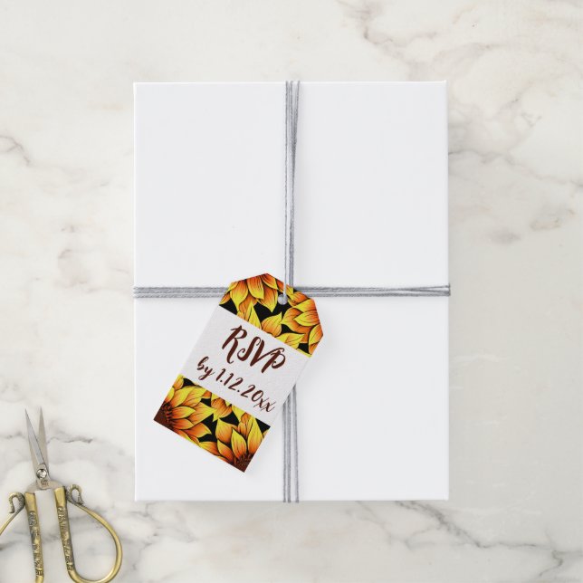 RSVP Sunflower Gift Tags (With Twine)